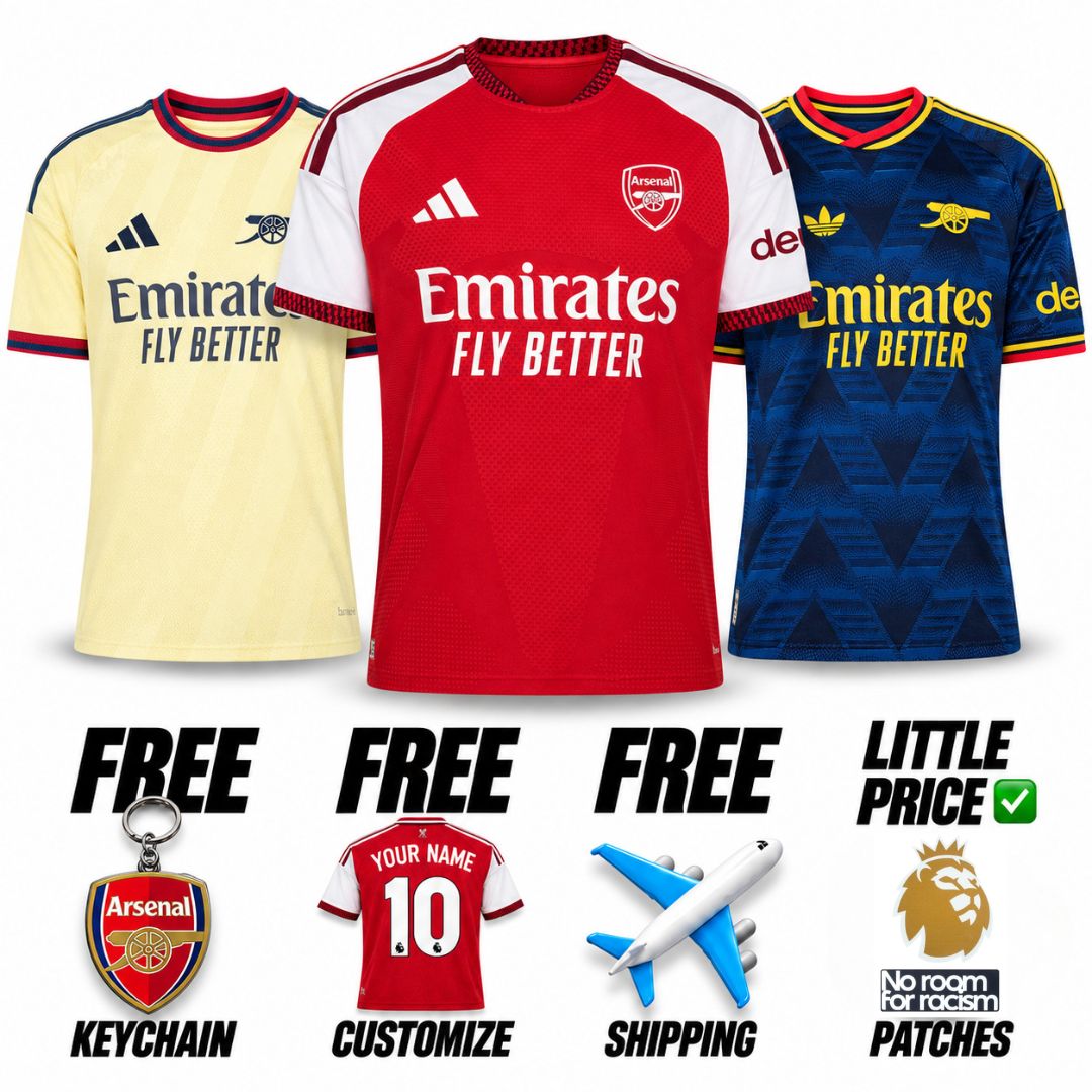 Arsenal Home, Away and Third 26/27 Jersey